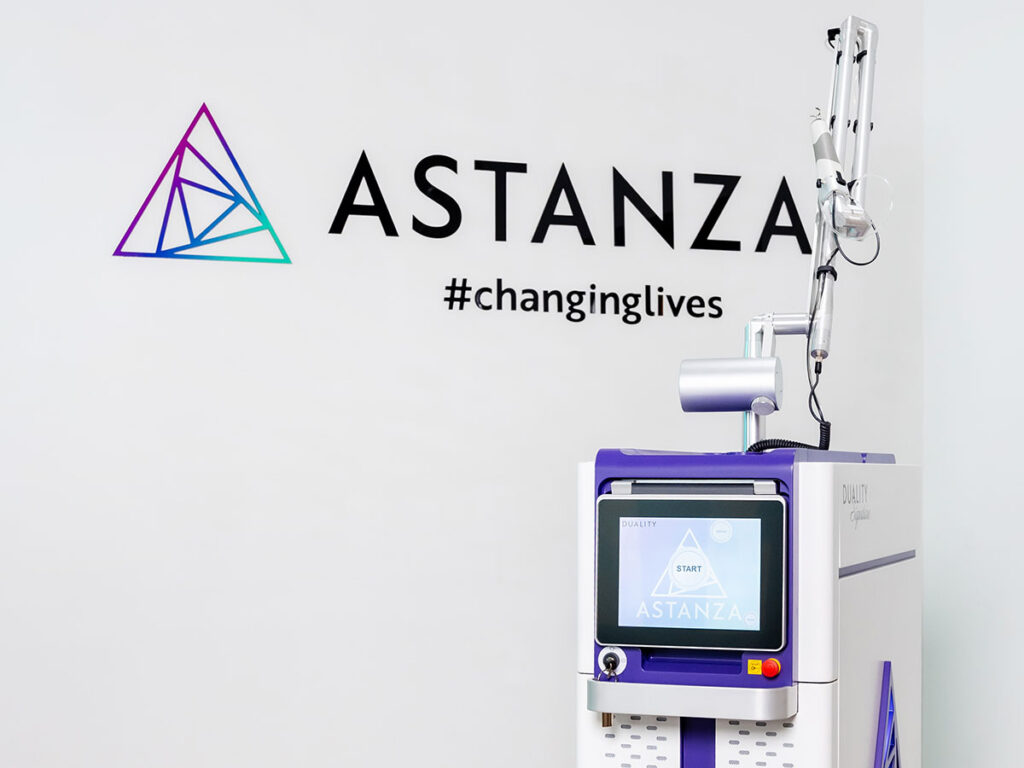 Duality Signature image with astanza logo in back